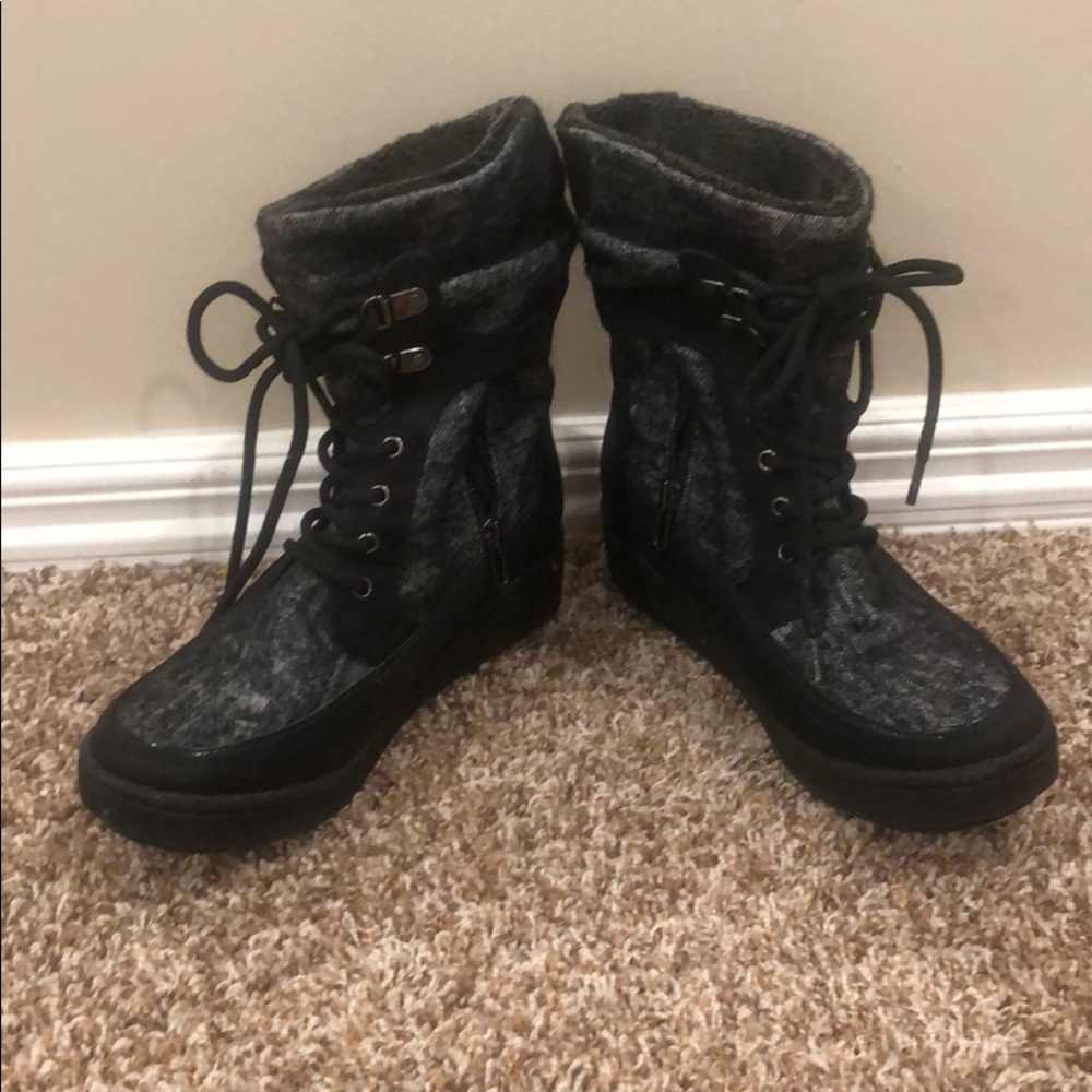 Combat Boot Style Worn Once - image 1